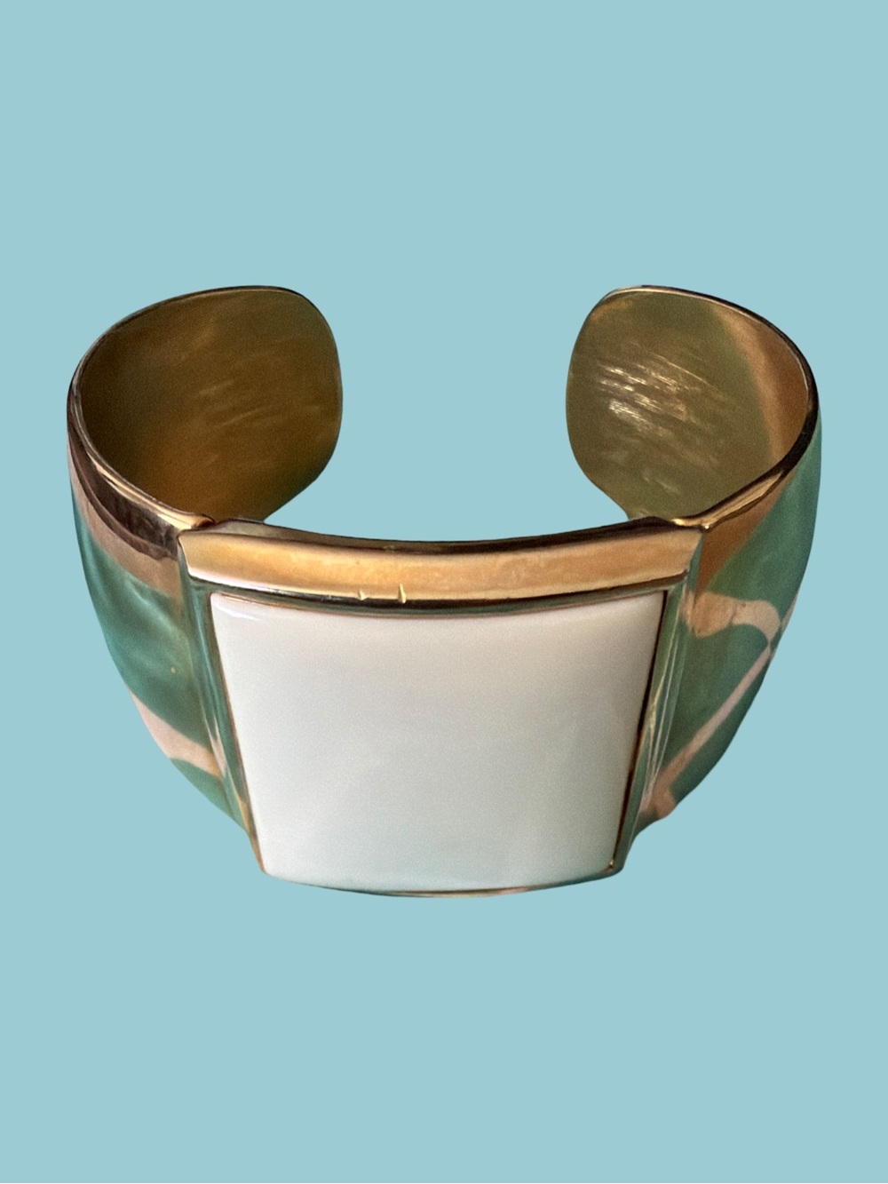 Kendra scott Gold-Tone Cuff Bracelet with White Inlay - Women Accessories
